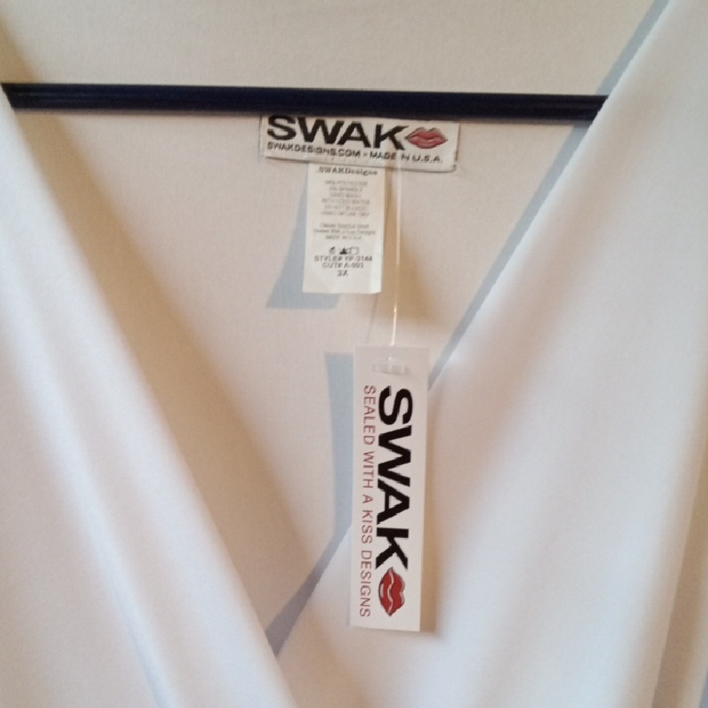 NWT SWAK Classic White V-Neck Dress - Picture 2 of 3